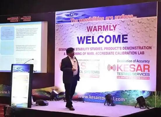 Kesar staff giving a presentation