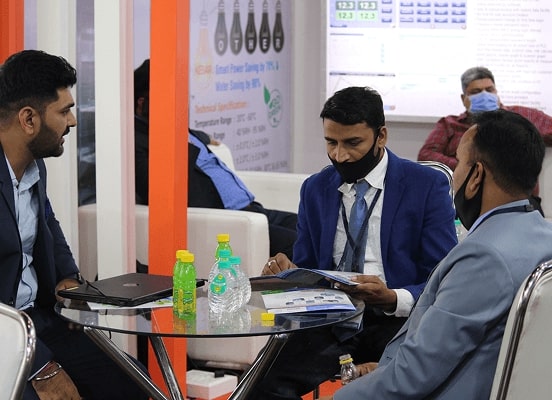 Kesar booth visitors